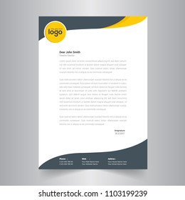 Business style letter head templates for your project design, Vector illustration.
