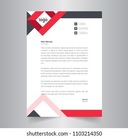 Business Style Letter Head Templates For Your Project Design, Vector Illustration.