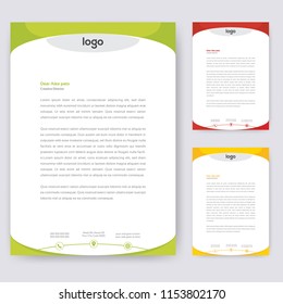 Business style letter head templates for your project design, Vector illustration.