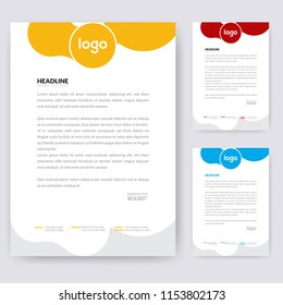 Business style letter head templates for your project design, Vector illustration.