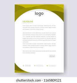 Business Style Letter Head Templates For Your Project Design, Vector Illustration