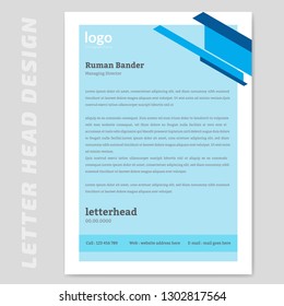 Business style letter head templates for your project design, Vector illustration. - Vector