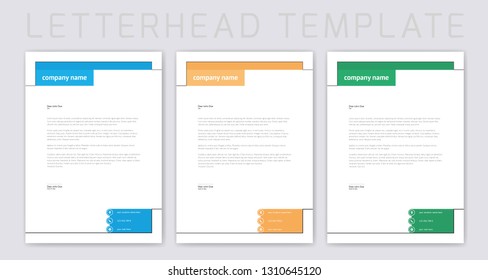 Business style letter head templates for your project design, Vector illustration. - Vector