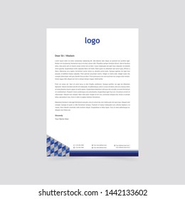 Business style letter head templates for your project design, Vector illustration, modern polygonal style letterhead template design. 