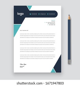 Business style letter head templates for your project design, Vector illustration template.