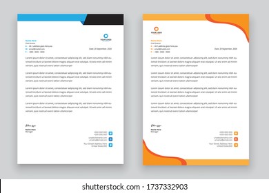 Business style letter head templates for your project design, Vector illustration
