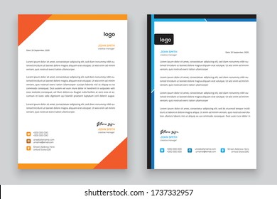 Business style letter head templates for your project design, Vector illustration
