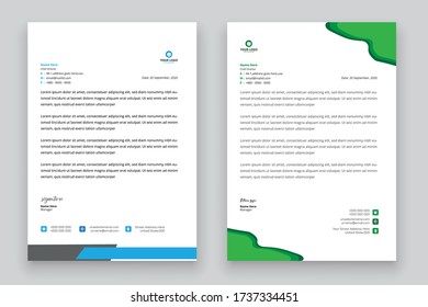 Business style letter head templates for your project design, Vector illustration
