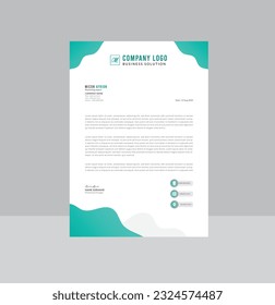 Business style letter head templates for your project design, Vector letterhead illustration editable, place for text