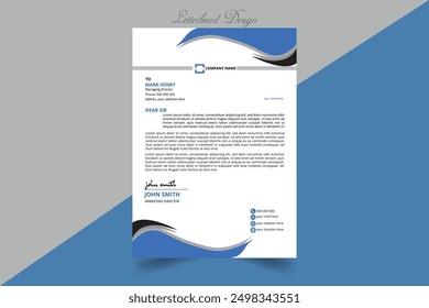 Business style letter head templates for your Business, Vector illustration