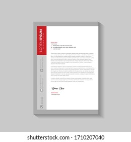 Business style letterhead design for corporate identity. Clean, simple,print ready, editable, colorful, elegant vector illustration letterhead template design.