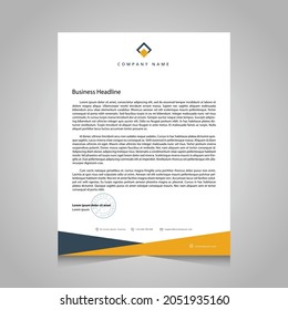 Business style letterhead design. Template letterhead design for business corporate. Ready ti print on paper.