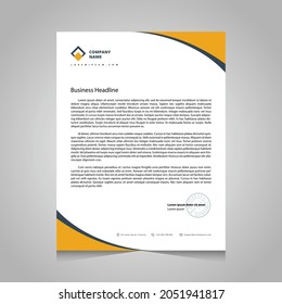 Business style letterhead design. Template letterhead design for business corporate. Ready ti print on paper.