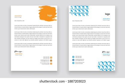 Business style letterhead template design for project