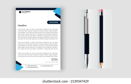 Business style letterhead template design AND MOCKUP 2022