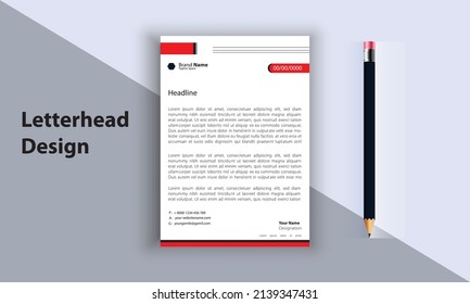 Business style letterhead template design AND MOCKUP 2022