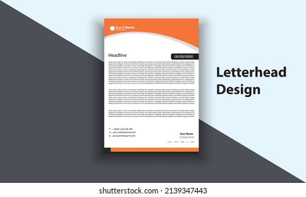 Business style letterhead template design AND MOCKUP 2022