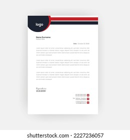Business Style Letterhead Template Design