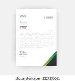 Business Style Letterhead Template Design