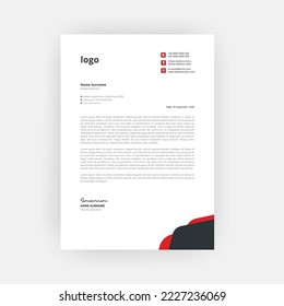 Business Style Letterhead Template Design