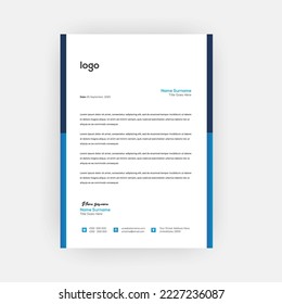 Business Style Letterhead Template Design