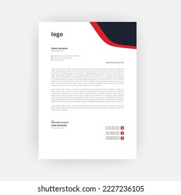 Business Style Letterhead Template Design