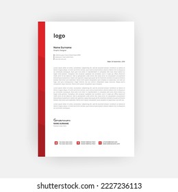 Business Style Letterhead Template Design