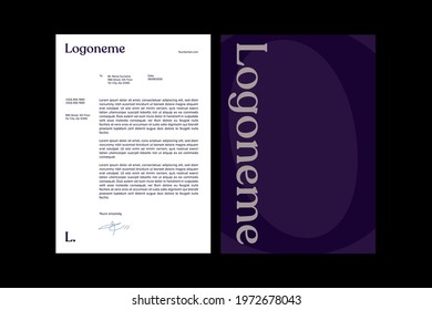 Business style letterhead templates for your business, Vector letterhead template Luxury, Modern and Elegant