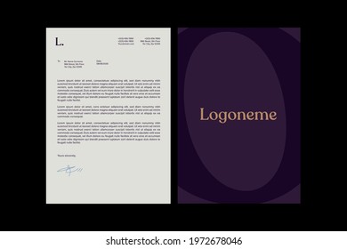 Business style letterhead templates for your business, Vector letterhead template Luxury, Modern and Elegant