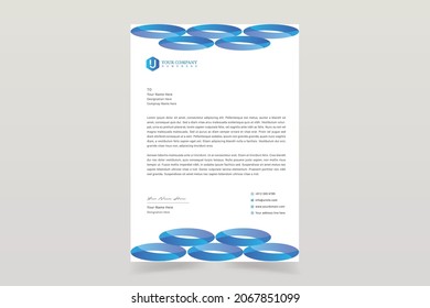 Business style letterhead templates for your project design. Vector illustration.