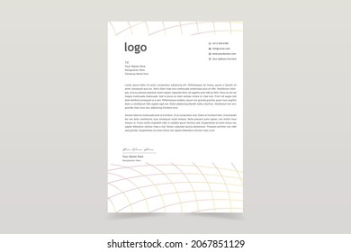 Business style letterhead templates for your project design. Vector illustration.