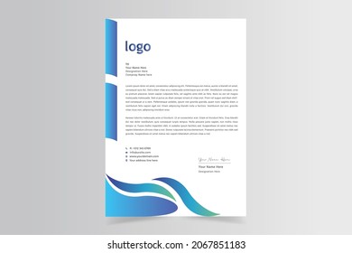 Business style letterhead templates for your project design. Vector illustration.