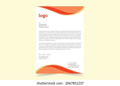 Business style letterhead templates for your project design. Vector illustration.