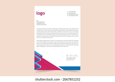 Business style letterhead templates for your project design. Vector illustration.