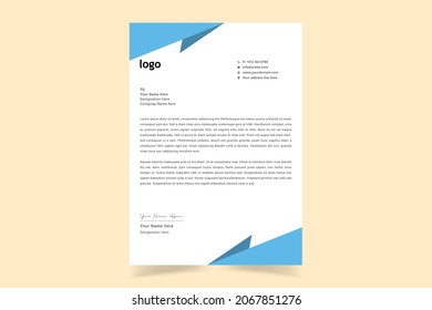 Business style letterhead templates for your project design. Vector illustration.