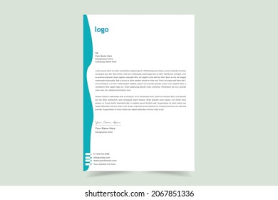 Business style letterhead templates for your project design. Vector illustration.