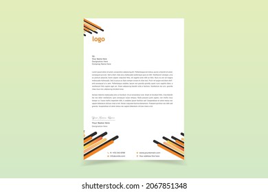 Business style letterhead templates for your project design. Vector illustration.