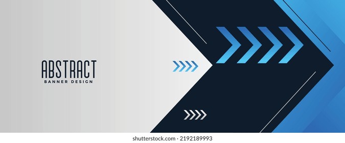 Business Style Modern Arrow Presentation Wide Banner Design