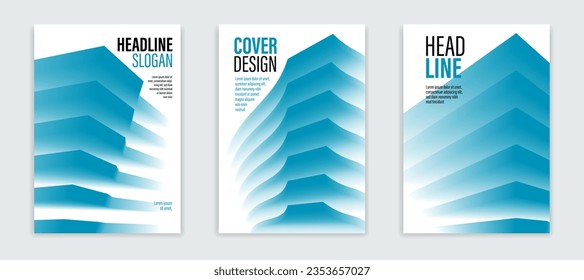 Business style office building modern architecture look like abstraction vector abstract background, covers or posters set, architectural structure abstraction.