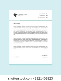 Business style red color letter head templates for your project design, Vector illustration.