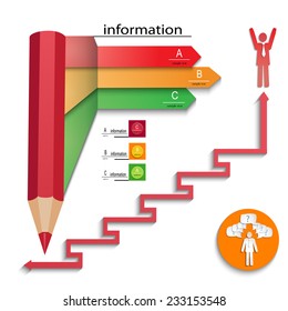 business style  template  / can be used for infographics / horizontal cutout lines / graphic or website layout vector