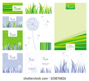 Business style template with nature elements