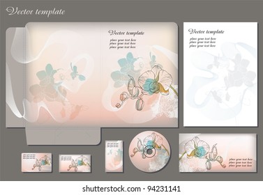 Business style template. Please scale vector to artboard after open