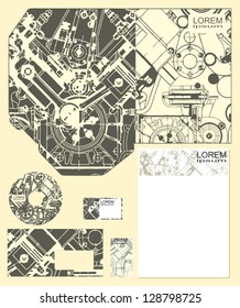 Business style templates, vector