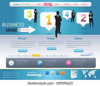  Business Style Website design vector elements