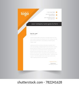 Business style Yellow letter head templates for your project design, Vector illustration.