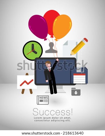 Business succes concept design