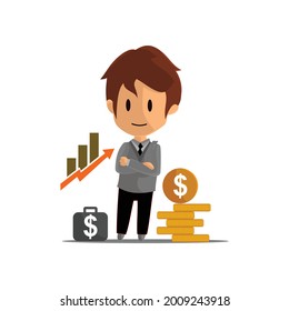 Business Success achievement Illustration Character Design