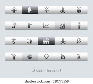 Business Success // Classic Bars +++ The vector file includes 3 buttons states in different layers. +++