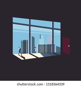 Business Success Concept. Entrepreneur business man. leader. Templates